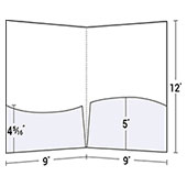 2 Wavy Pockets Square Corner Presentation Folder