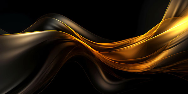 Black and Gold Flowing Background