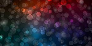 Dark Blue and Red Bokeh Circles