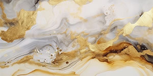 Gold and White Marble