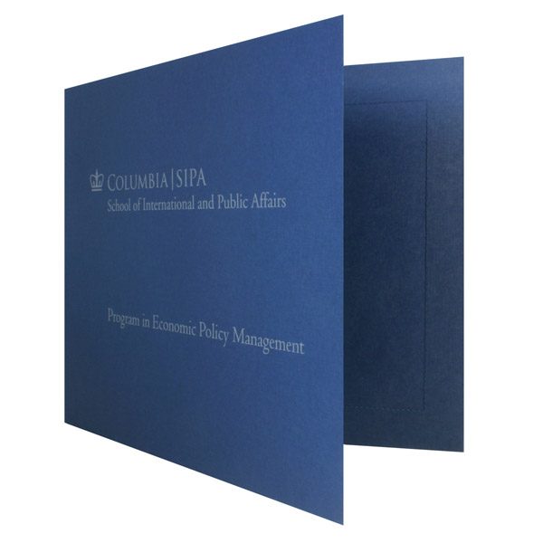 Columbia's Blue Paper Photo Folder (Front Open View)