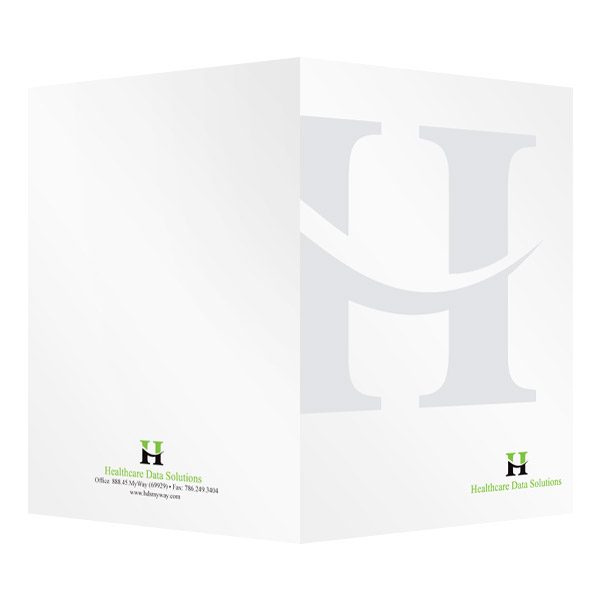 Healthcare Data Solutions Medical Logo Folder (Front and Back View)