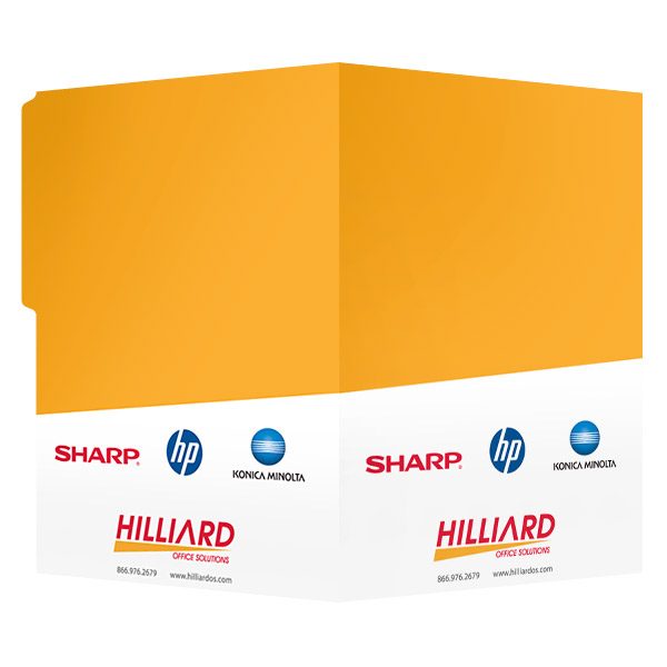 Hilliard Office Solutions 2-Pocket File Folder (Front and Back View)