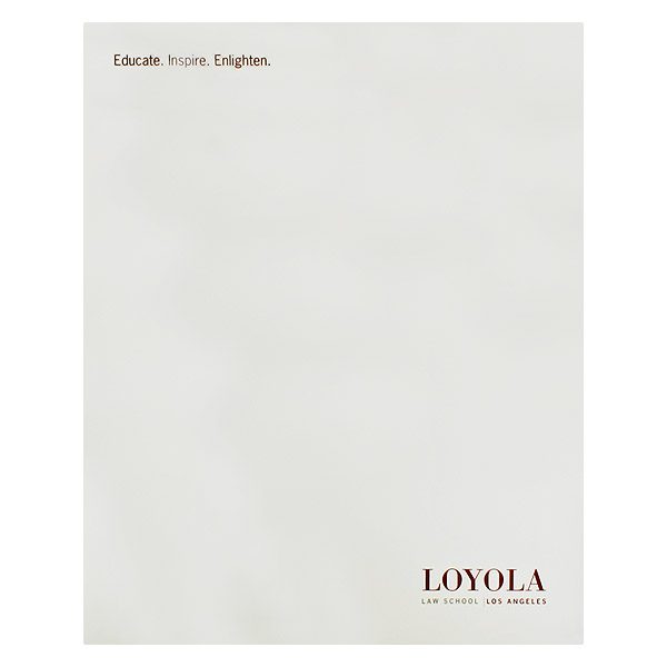 Loyola Law School Presentation Folder (Front View)