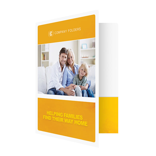 Family Photo Real Estate Folder Template (Front Open View)