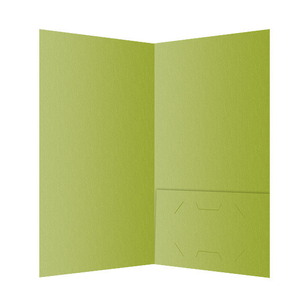 Green Single Pocket Folder Template (Inside View)