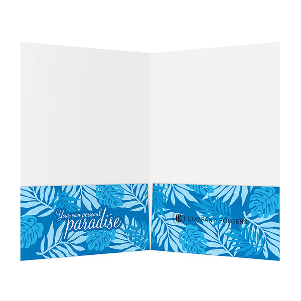 Beach Paradise Pocket Folder Template (Inside View)