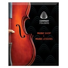Violin Music Shop Presentation Folder Template (Front View)