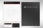 Folder, Letterhead & Business Card Mockup Template