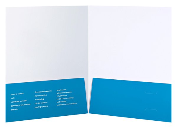 Custom Printed Square Corners Two Pocket Presentation Folder