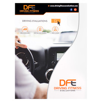 Promotional One Pocket Folders for Driving Fitness Evaluations