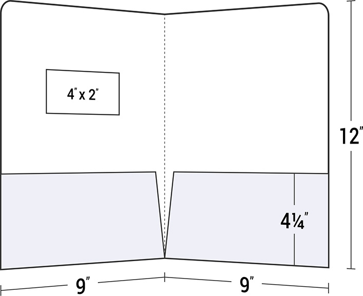 Custom Printed 2 Pocket Die Cut Window Presentation Folder