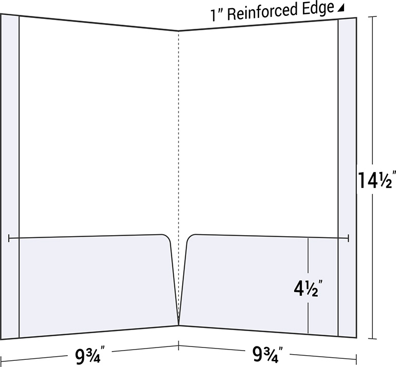 Custom Printed Legal Size Reinforced Two Pocket Folder