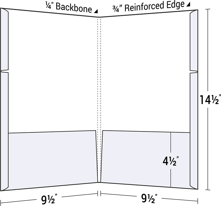 Partially Unglued Two-Pocket Legal Folder (Reinforced) | Custom Printed