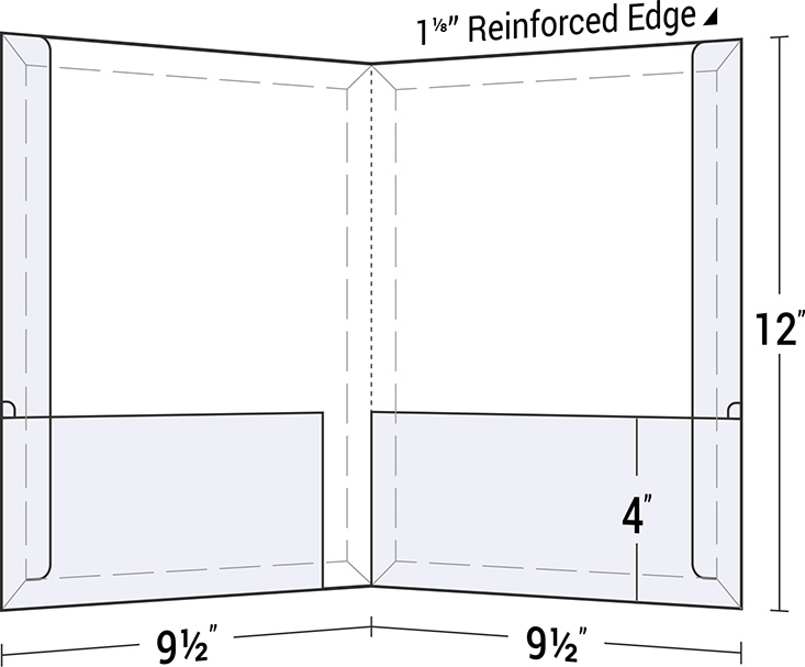 Custom Printed Expanding Reinforced 2 Pkt (Rt Glued) Folder