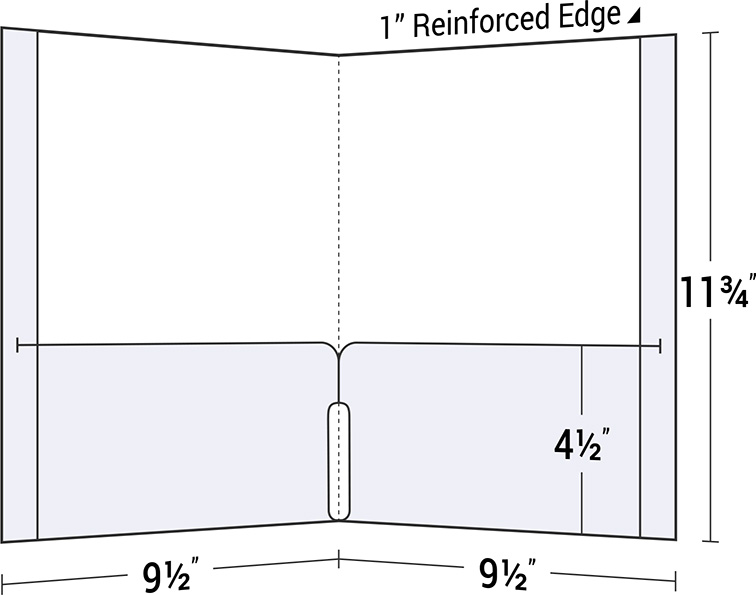 Custom Printed Reinforced Folder w/ Continuous Pockets