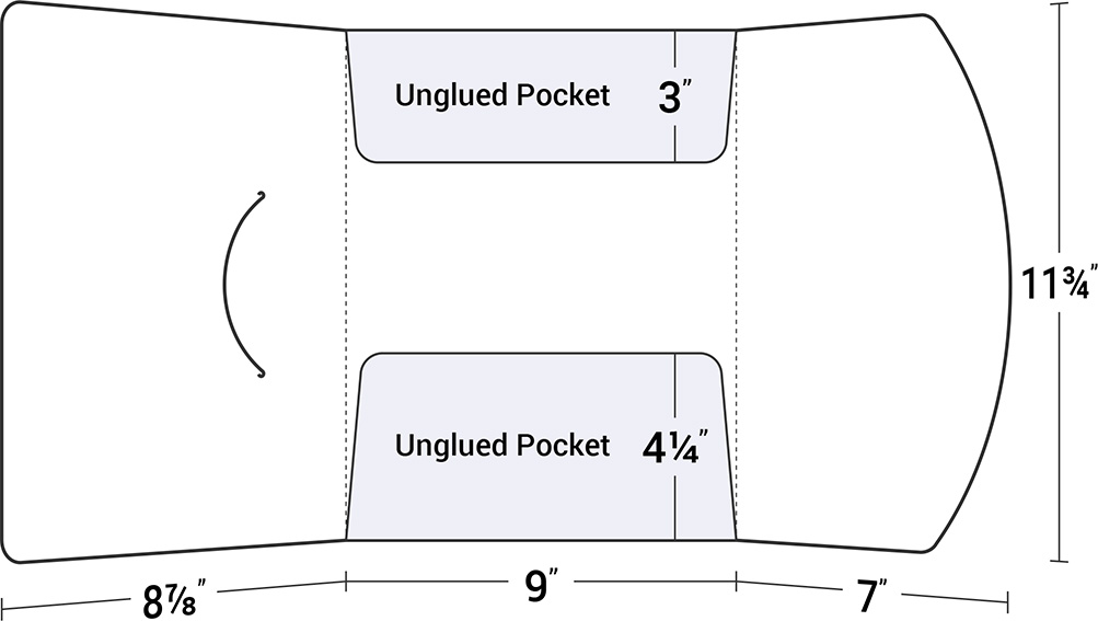 Center Pocket Tri-Panel Folder with Closure Notch | Custom Printed