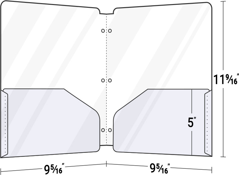 Two-Pocket Heavyweight Poly Portfolio Folder, 3-Hole Punch, 11 x
