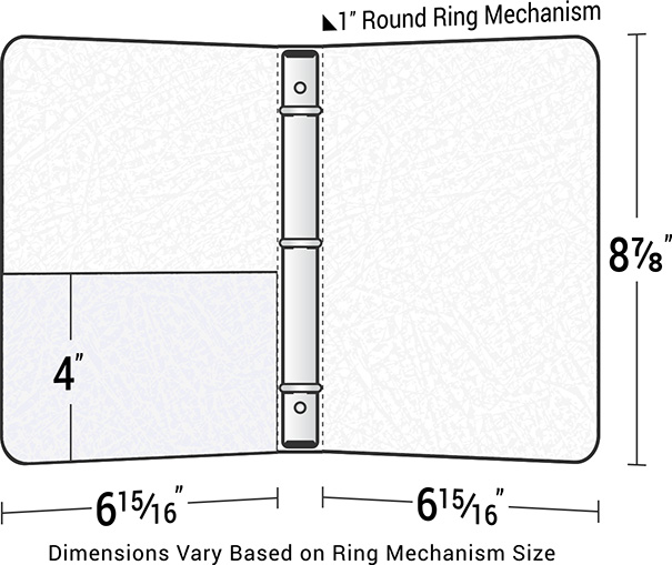 7x9 Left Pocket 3-Ring Entrapment Binder | Custom Printed
