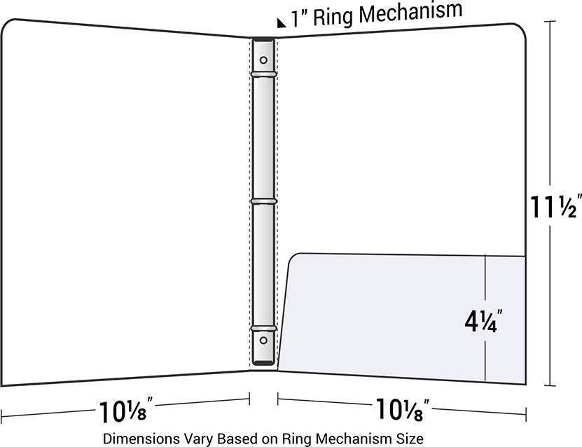 Custom Printed 1 Pocket 3 Ring Binder